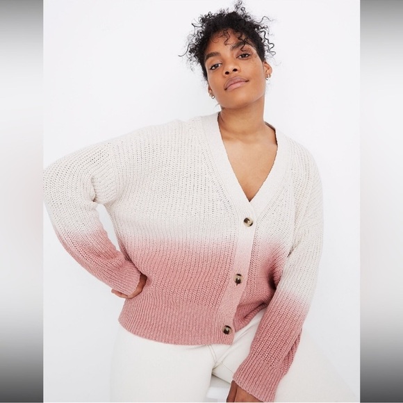 NWTs RARE Madewell Dip Dyed Cotton Cardigan - Picture 2 of 14